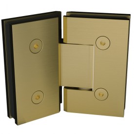 Brushed Brass / Gold - 135 Degree Glass Shower Screen Hinges