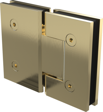 Brushed Brass / Gold Glass to Glass Shower Screen Door Hinge