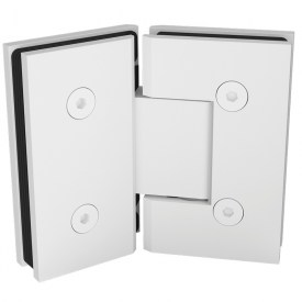 Matt White Glass Shower Screen 135 Degree Door Hinge