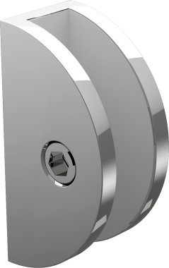 Round Wall Bracket - Chrome Plated -  For Shower Screen