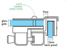 90 Degree External Pool Fence Latch